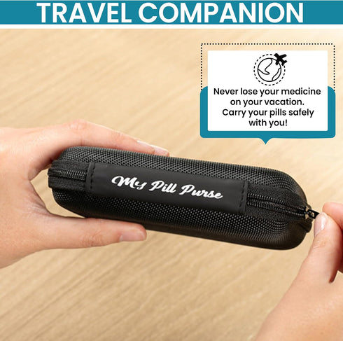 Day and Night Pill Organizer 14 Mini Pill Bags Color Coded, Pre-Labeled Days of The Week, Travel AM PM Pill Organizer 7 Day 2 Times A Day Small Me...
