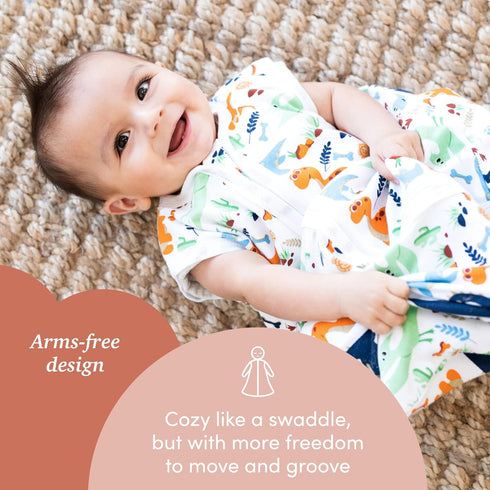 SleepingBaby Zippy Freedom Baby Wearable Blanket with Zipper Convenience - Dino - Small (3-6 Month)...