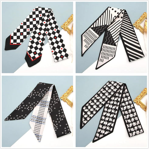 5 Pack Purse Scarf for Bags Silk Head Scarf for Hair Handbag Women Scarfs Band Hair Neck Scarves Fashion Gifts,92...