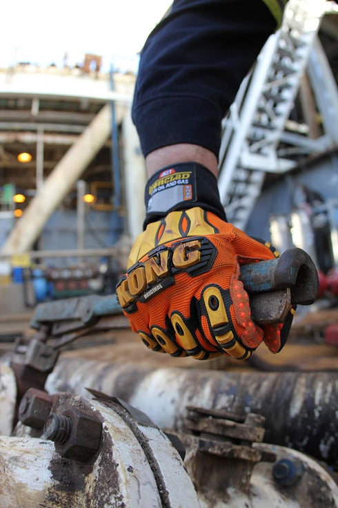 Ironclad KONG SDX2-07-XXXL Original Oil & Gas Safety Impact Gloves, XXX-Large, Orange...