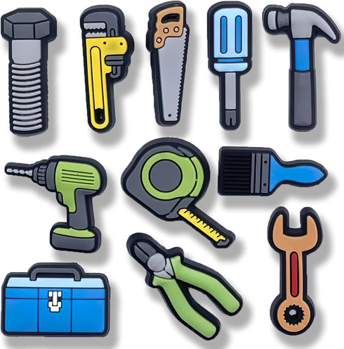 11 Pcs Repair Tools Shoe Charms, Shoe Decoration Party Gifts For Boys, Girls, Kids, Women. (11Pcs Repair)...