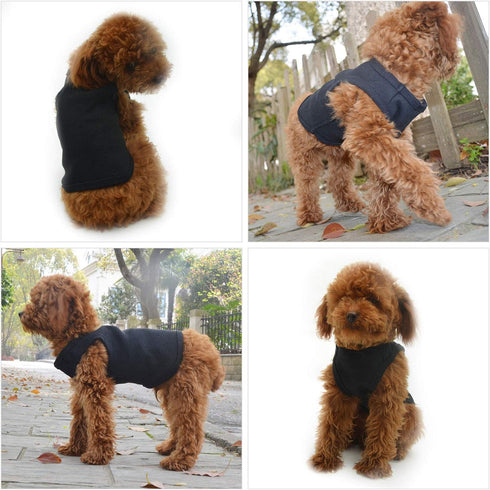 Lovelonglong 2019 Summer Pet Clothing, Dog Clothes Blank T-Shirts Ribbed Tanks Top Thread Vests for Bulldog Pit Bull Dogs 100% Cotton Black XXL...