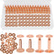 JUNESunShine 154Pcs Copper Rivets for Leather, 12 Smooth Leather Rivets without Pattern, Pure Copper Rivets and Burrs for Leather Work Jeans Jacke...