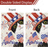 4th of July Patriotic Black Cat Garden Flag 12x18 Inch Double Sided, America Independence Day Flag Memorial Day Firework Yard Banner for Outdoor H...