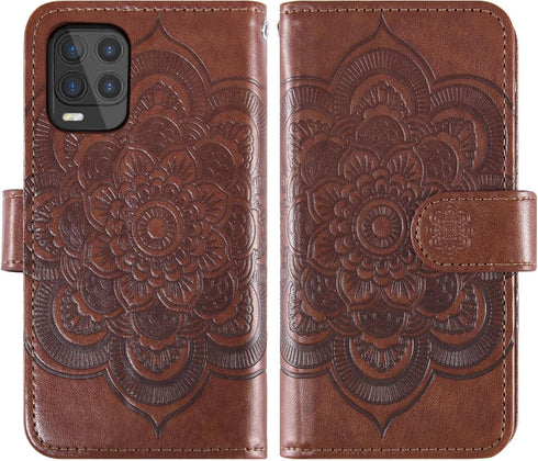 Asuwish Phone Case for Moto G Stylus 5G 2021 Wallet Cover with Tempered Glass Screen Protector and Flower Leather Flip Credit Card Holder Cell Acc...