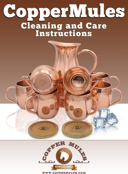 Copper Mules PURE Copper Mug RAW Copper Interior Ideal for Ayurvedic Health Benefits and Moscow Mules - Straight Smooth Finish - Authentic and Str...