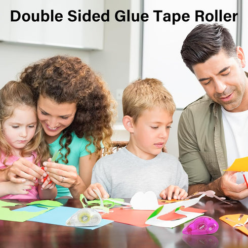 Double Sided Tape Glue Runner, Adhesive Roller Scrapbook Runner Tape for Crafts, Cards and Scrapbooking, 0.3 inch by 360 Inch 12 Pack...