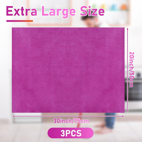 3 Pcs Extra Large Microfiber Cleaning Cloth 30" x 20" Washable Reusable Microfiber Towel Streak Free Lint Free Cloth for Cleaning Home Glass Offic...
