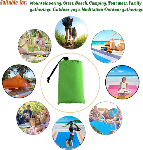 Waterproof Camping Tarp, Ultralight Tent Footprint Backpacking Tarp for Camping, Hiking and Outdoor Activities (Green)...