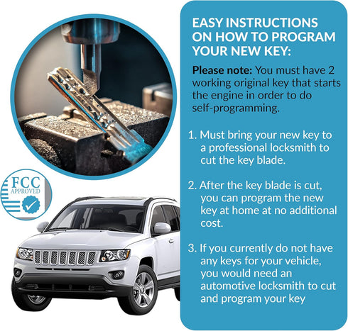Keyless2Go Replacement for Keyless Entry Remote Car Key Vehicles That Use 4 Button OHT692427AA...