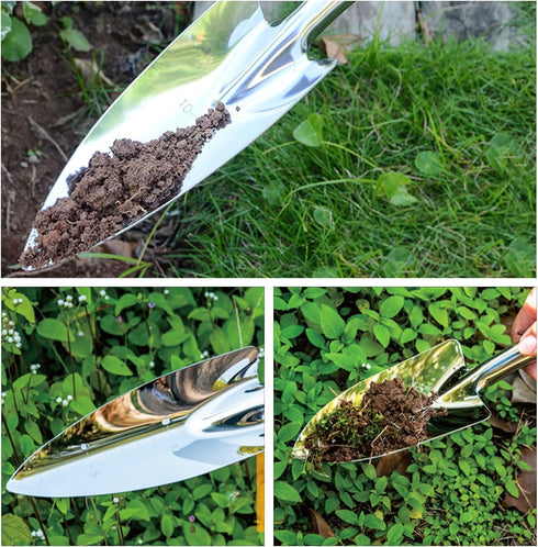 Garden Trowel Hand Shovel, Stainless Steel Gardening Tools for Transplanting Weeding Moving and Smoothing Digging Planting...