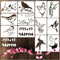 Birds Stencils for Painting on Wood Crafts Reusable Hummingbird on Tree Branch Stencil Art Owl Paint Stencil on Wall Canvas Pattern Paint Stencils...
