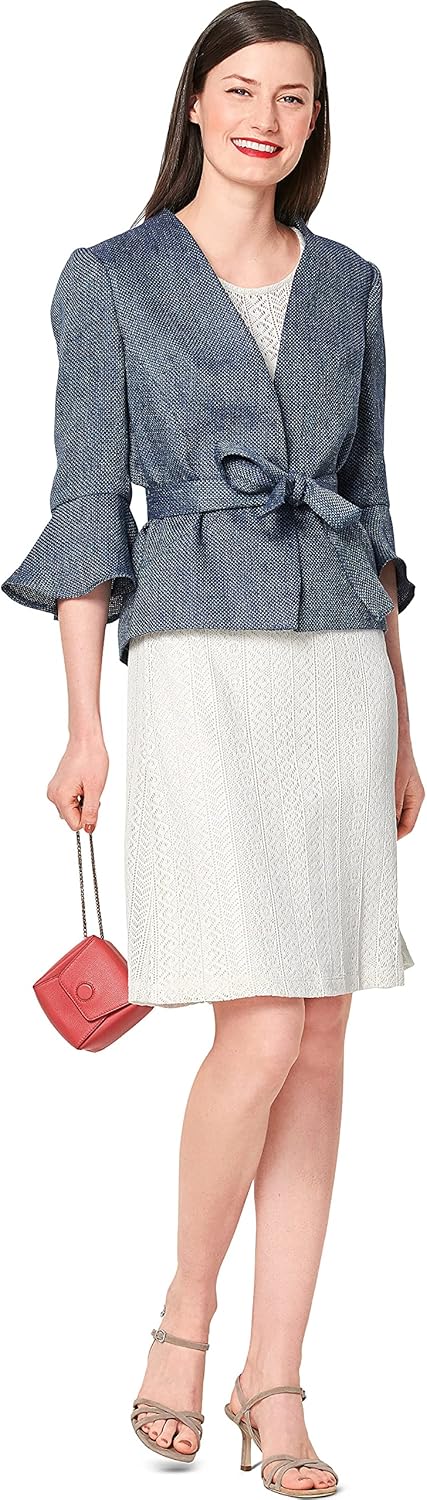 Burda Style Misses' Lined Jacket, Code 6100 Sewing Pattern Kit, Sizes 8-18, Multicolor...