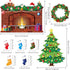 Christmas Bulletin Board Set Christmas Tree Fireplace Bulletin Board Decorations XMAS Holiday Board Classroom Decoration Cutouts for Calendars Bul...