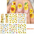 Flower Nail Art Stickers Decals Spring Summer Floral Nail Art Supplies Water Transfer Sunflower Bee Butterfly Design Yellow Flowers Nail Accessori...