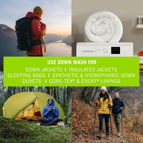 Grangers Down Wash/Detergent for Down Insulated Clothing, Sleeping Bags and Bedding (12 Washes), 10 oz...