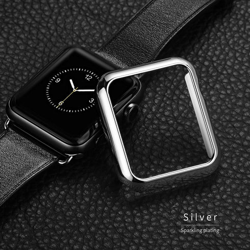 Compatible with Apple Watch Case 44mm 40mm, Super Thin PC Plated Bumper Protector Shiny Cover Lightweight Slim Shell Shockproof Frame Accessories ...