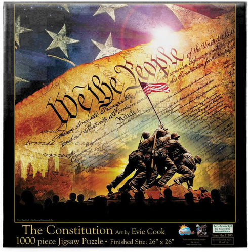 SUNSOUT INC - The Constitution - 1000 pc Jigsaw Puzzle by Artist: Evie Cook - Finished Size 26" x 26" Americana - MPN# 51793...