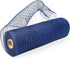 2 Rolls Navy Blue Deco Mesh Ribbon with Blue Foil Wire10 in x 30 ft,Metallic Poly Mesh Ribbon Rolls for DIY Wreath Supplies Ribbon for Christmas T...