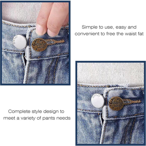 ZYNERY 21 PCS Waistband Extenders, Button Extenders for Jeans, Waist Extenders for Pants for Women Men Pregnancy Jeans Skirt Collar Dress...