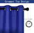 Royal Blue Valances for Bedroom Solid Blackout Thermal Insulated Cobalt Blue Valances for Windows for Living Room Kitchen Loft Grommet Top 1 Panel...