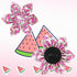 Elegant little tail Dog Collar with Flower, Watermelon Print Pet Collar Flower Dog Collar Summer Cute Dog Collar Adjustable Dog Collar for Large D...