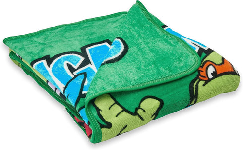 Northwest Nickelodeon Fleece Throw Blanket Teenage Mutant Ninja Turtles, Cowabunga Dudes, 46" x 60"...