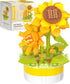 Flower Bouquet Building Decoration Set Artificial Flowers Mini Bricks Potted Sunflower Home Accessories or Best Gift Valentine Décor for Him and H...