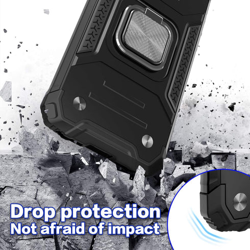 for Moto One 5G Ace Case with Screen Protector,Shock Absorption Heavy Duty Sturdy Drop Test Slim Case with Car Mount Kickstand Lightweight Protect...