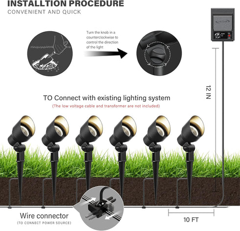 Malibu Low Voltage Landscape Lighting 20W Outdoor Spotlight G4 Halogen Bulb Weatherproof Lights for Low Voltage Landscape Lighting Floodlight Driv...