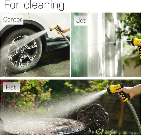 AQUASTAR 7-Pattern Rear Trigger Nozzle(Yellow), Spayer Nozzle, Hose Watering Nozzle, Lawns&Garden, Hose Nozzle Spryer, Adjustable 7 watering patte...