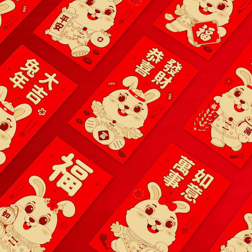 30 Pieces 2023 Red Envelopes, LIYDE Chinese New Year Red Envelopes Rabbit Years Hongbao Red Pocket Lucky Money Envelopes Cute Small Envelopes for ...