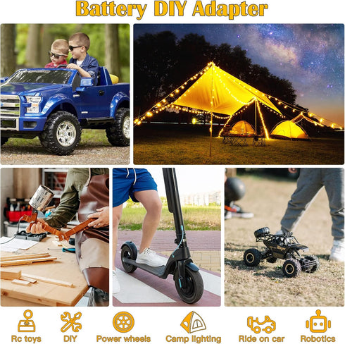 Power Wheels Adapter for Dewalt 20V Battery Adapter Power Wheels Battery Conversion Kit with Switch, Fuse & Wire Terminals, 12AWG Wire, Power Conn...