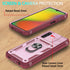 Samsung Galaxy A04S Case, Galaxy A13 5G Case with 3 Pcs Tempered Glass Screen Protector Built in Ring Stand Kickstand + Camera Cover, Hard PC Soft...