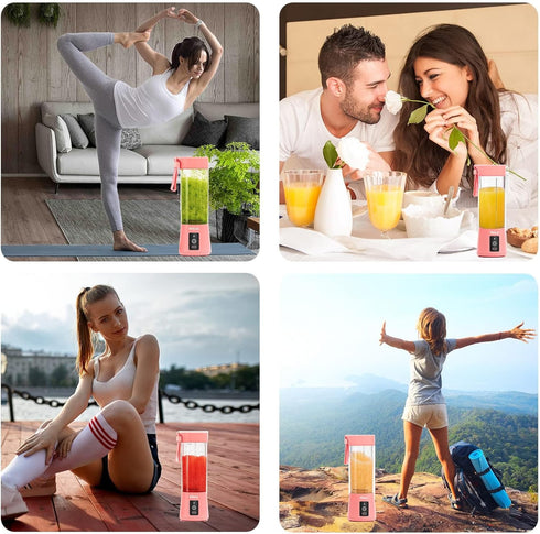 Portable Blender,Personal Size Blender Juicer Cup,Smoothies and Shakes Blender,Handheld Fruit Machine,Blender Mixer Home (pink)...