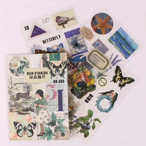 200PCS Scrapbook Stickers Set, Vintage Cute Animal Journaling Aesthetic Stickers Supplies Funny Journaling Scrapbooking Stickers Pack for Adults w...