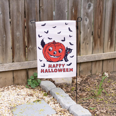 Primitives by Kathy 114325 Happy Halloween Classic Pumpkin Design Decorative Garden Flag, Multicolor...
