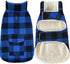 Malier Dog Winter Coat, Classic Plaid Fleece Dog Cold Weather Coats Dog Jacket with Pocket, Windprood Warm Dog Coat Vest Winter Pet Clothes Appare...
