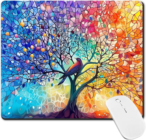 Mouse Pad, Non-Slip Rubber Base Mouse Mat Mousepad Waterproof Gaming Mouse Pad for Wireless Mouse, Computers Laptop Home Office (Tree of Life)...