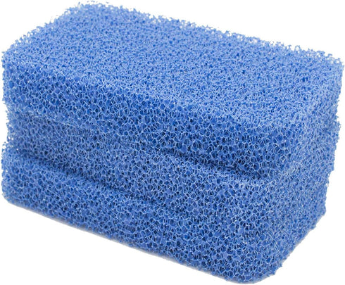 Sinkology SSCRUB-101-3 Breeze Non-Scratch and Odor Resistant Silicone Scrubber Package of 3 Sponges, Blue, 3 Piece...