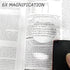 MAGDEPO 6X Small Pocket Size Folding Magnifier 1.75" Acrylic Magnifying Lens with Protective Air-Cushioned Faux Leather Rotatable & Compact for Re...