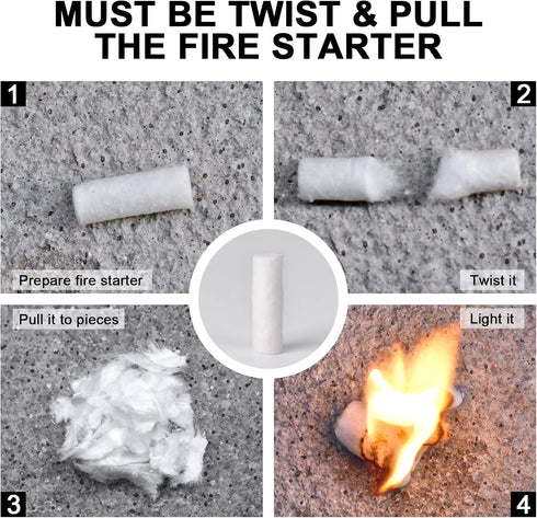 COTOUXKER Fire Starters for Campfires, Camping Emergency, Survival, Fire Pits, Grills, Fireplace with 5+ Minute Burn 70 Counts (70)...