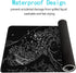 Black Gaming Laptop Mouse Pad,Sea Wave Big Mice Pads PC Keyboard Waterproof and Non-Slip 31.5 x 11.8inches 3mm Thick XL,XXL Rubber Table Mat, Kana...