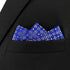 S&W SHLAX&WING Men's Pocket Square Floral Blue Azure with Light Yellow Color Edge...