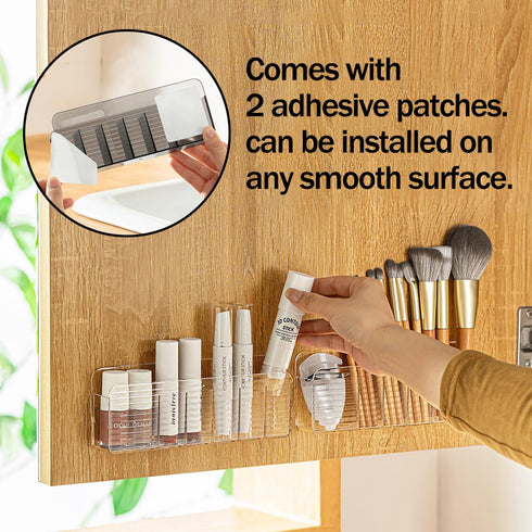 MORNITE Bathroom Medicine Cabinet Organizer Set, Small Shelves Holder Compartments for Lipstick, Facial Mask, 2 Pcs Trays for Cabinet Wall, Vanity...