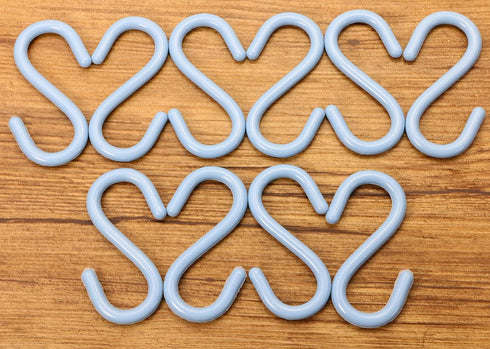 Mini Skater 2.5" Small Plastic S Shaped Hooks, Multifunctional Portable S Shape Hanging for Plants, Kitchen, Bathroom, Clothes (10Pcs) (Blue)...