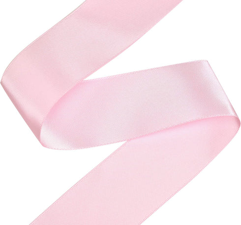 YAMA Pink Double Face Satin Ribbon 1 1/2 Inch 25 Yards Pink Fabric Ribbon for Gift Wrapping Crafts Hair Bows Wedding Party Decoration...