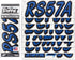 STIFFIE Whipline Blue/Black 3" Boat & PWC Registration Decals • Numbers Letters Stickers...