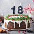 18th Birthday Candles, Black 3D Diamond Shape Number 18 Candles Happy Birthday Cake Topper Decoration for Wedding Decor Theme Party Anniversary, 2...