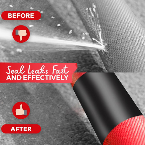 XFasten Waterproof Patch Seal Repair and Leak Shield Tape, 6-Inch x 5-Foot (Black, 6-Inch x 5-Foot)...